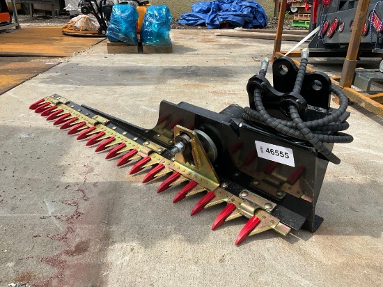 ( 1 ) UNUSED HEDGE TRIMMER ATTACHMENT FOR EXCAVATOR, FITS 1-2TON EXCAVATOR