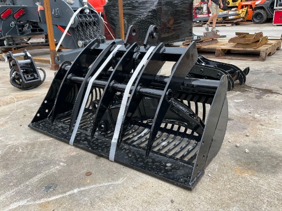 UNUSED 2026 3PCS MINI ATTACHMENT SET FOR MINI EXCAVATOR, APPROX 24in MINI ROCK BUCKET / RIPPER &