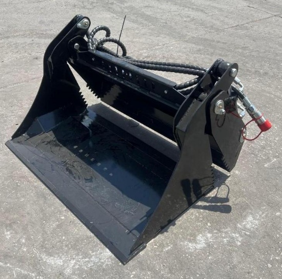 UNUSED 2025GIYI 4-IN-1 BUCKET ATTACHMENT MODEL GY-XKH39F FOR MINI SKID STEER, APPROX 39in