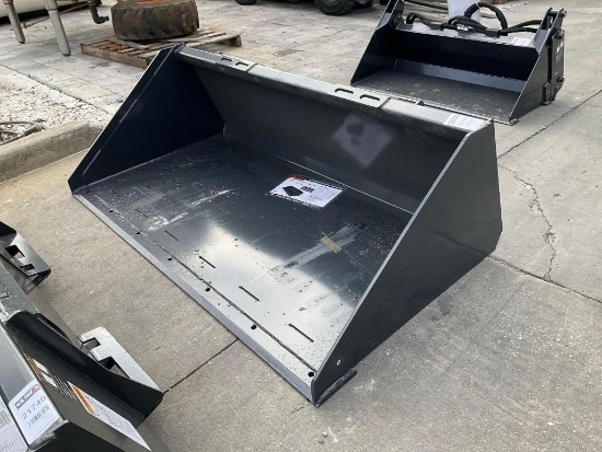 UNUSED 2026 WOLVERINE TRACK DUTY BUCKET ATTACHMENT MODEL TDB-11-66W FOR UNIVERSAL SKID STEER, APP...