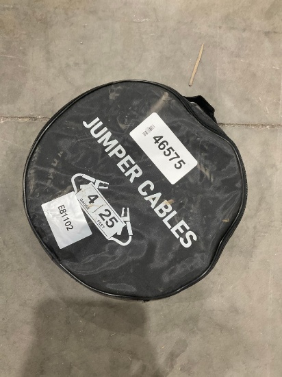 ( 1 ) UNUSED JUMPER CABLES, 4 GAUGE, APPROX 25FT