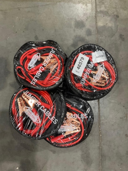 ( 4 ) SETS OF UNUSED JUMPER CABLES 200AMP, 13FT EACH