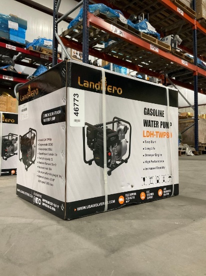 UNUSED LANDHONOR 3in SEMI-TRASH WATER PUMP MODEL LDH-TWP80, GAS POWERED