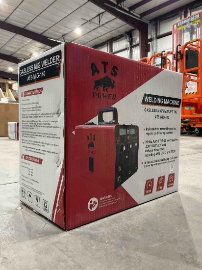 UNUSED ATS POWER GASLESS MIG/MMA/LIFT TIG MIG140 WELDING MACHINE MODEL ATS-MIG-140, MIG/ TIG 140A &