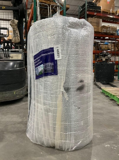 UNUSED BUBBLE ALUMINUM FOIL REFLECTIVE INSULATION; APPROX164 FT x 3.3 FT; APPROX COVERAGE 541 SQ FT