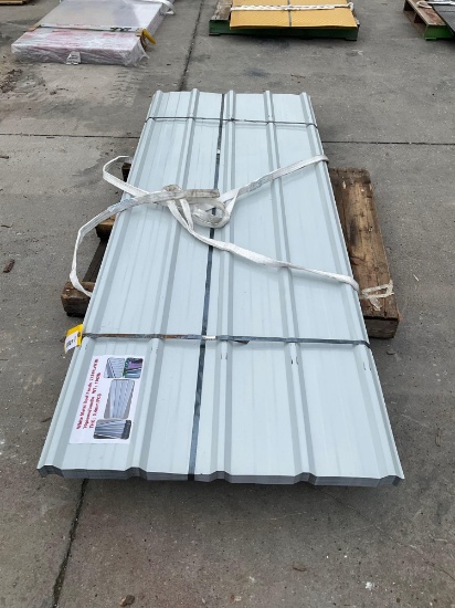 UNUSED METAL ROOF PANELS; APPROX 70 PCS; APPROX 8 FT X 3 FT