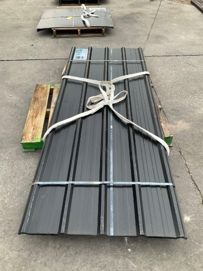 UNUSED METAL ROOF WALL PANELS; APPROX 30 PCS; APPROX 8 FT X 3 FT
