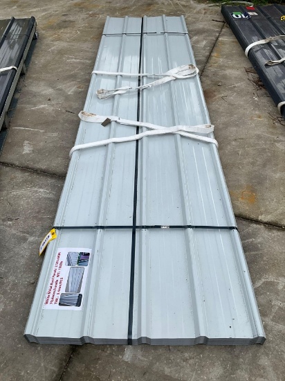 UNUSED METAL ROOF PANELS; APPROX 12 FT L X 3 FT W; APPROX 70 PCS