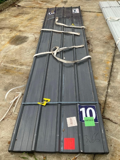 UNUSED METAL ROOF PANELS; APPROX 12 FT L X 3 FT W; APPROX 70 PCS