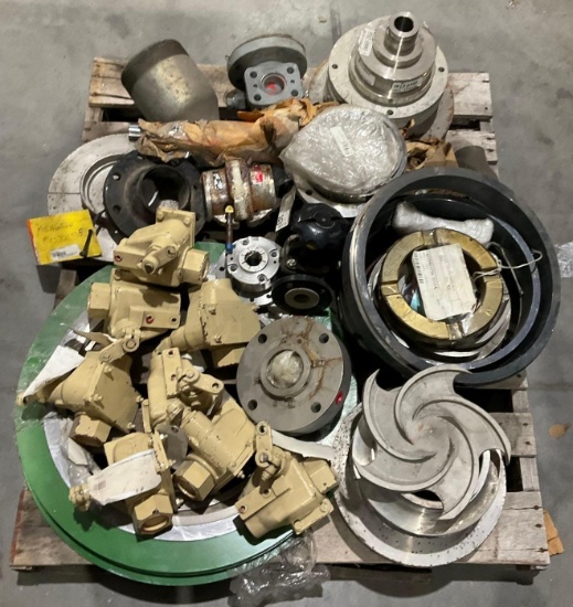LOT OF INDUSTRIAL IMPELLERS, WEAR RINGS, GASKETS AND OTHER INDUSTRIAL COMPONENTS; MULTIPLE MAKES,