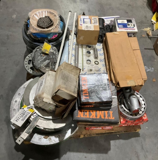 LOT OF MIXED INDUSTRIAL AND AUTOMOTIVE GEAR;PARTS INCLUDE BEARINGS, AUTOMOTIVE PARTS AND FILTERS,