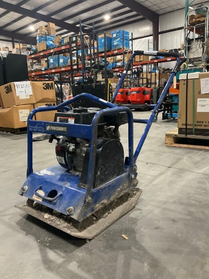 POWERHOUSE SINGLE DIRECTION PLATE COMPACTOR, GAS POWERED, APPROX 7HP, APPROX COMPACTION FORCE 395...