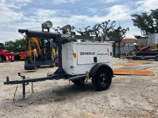 2018 GENERAC MAGNUM MOBILE GENERATOR WITH LIGHT TOWER MODEL MLT3060M, DIESEL, MITSUBISHI ENGINE,