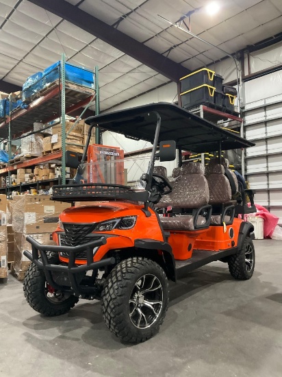 UNUSED 2026 SDLOOL 6-SEATER OFF-ROAD GOLF CART MODEL GC42S; ELECTRIC POWERED; 60V BATTERY, 3.5KW AC