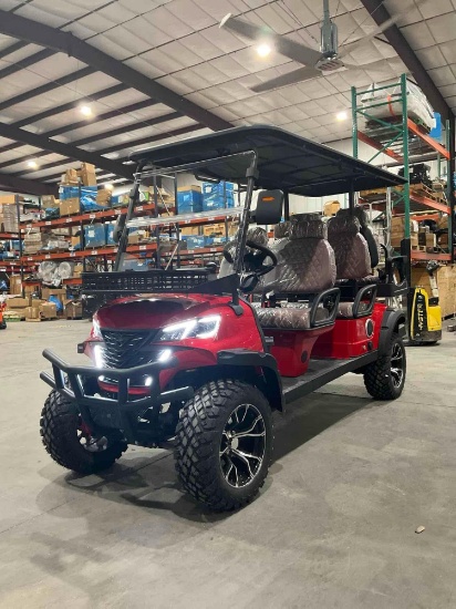 UNUSED 2026 SDLOOL 6-SEATER OFF-ROAD GOLF CART MODEL GC42S; ELECTRIC POWERED; 60V BATTERY, 3.5KW AC