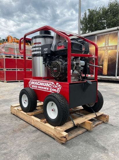 UNUSED 2026 MAGNUM 4000 SERIES GOLD HOT WATER PRESSURE WASHER,DIESEL GAS POWER, ELECTRIC START,