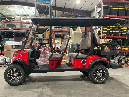 UNUSED 2026 SDLOOL 6-SEATER OFF-ROAD GOLF CART MODEL GC42S; ELECTRIC POWERED; 60V BATTERY, 3.5KW AC