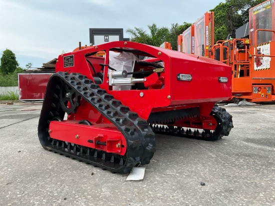 UNUSED 2026 SDLOOL REMOTE CONTROL CRAWLER LAWN MOWER MODEL 800, GAS POWERED, APPROX CUTTING WIDTH...