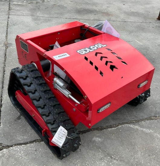 UNUSED 2026 SDLOOL REMOTE CONTROL CRAWLER LAWN MOWER MODEL 800, GAS POWERED, APPROX CUTTING WIDTH...