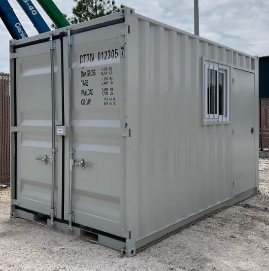 2026 12FT MULTI-USE CONTAINER W/ SIDE DOOR & WINDOW, FORK POCKETS