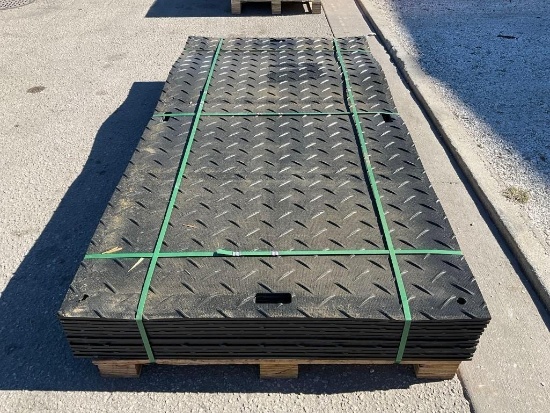 UNUSED SKLP POLYETHYLENE BOARD ROADBED PROTECTION PAD MODEL SK-LJB12, APPROX 12 PADS TOTAL