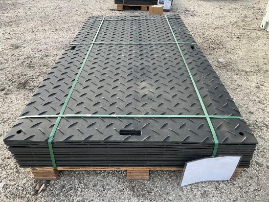 UNUSED SKLP POLYETHYLENE BOARD ROADBED PROTECTION PAD MODEL SK-LJB12, APPROX 12 PADS TOTAL