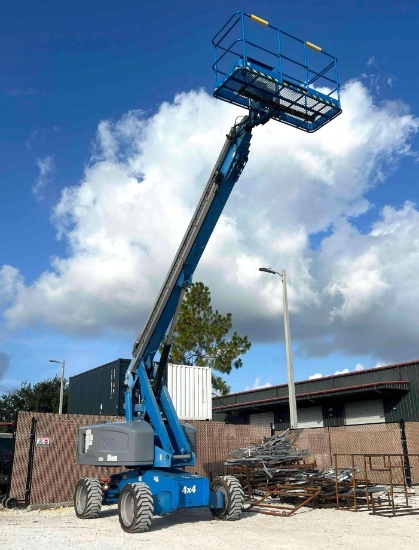 2014 GENIE BOOM LIFT MODEL S-60X; DIESEL POWER; BUILT IN GENERATOR; APPROX MAX PLATFORM HEIGHT 60