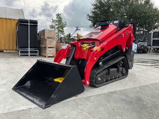 UNUSED 2026 SDLOOL STAND ON SKID STEER LOADER MODEL V1000, KUBOTA DIESEL,ELECTRIC START, RUBBER