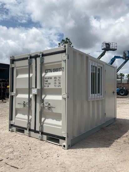 2026 9FT MULTI-USE CONTAINER W/ SIDE DOOR & WINDOW, FORK POCKETS, APPROX 108in L x 66in W x 69in T
