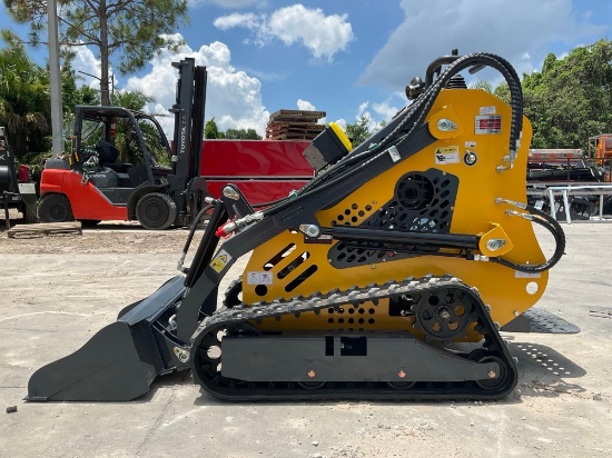 UNUSED 2026 SDLANCH STAND ON SKID STEER LOADER MODEL SSL60; GAS POWERED, ELECTRIC START, RUBBER