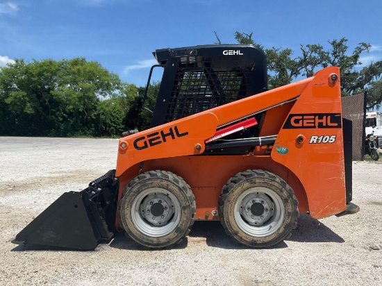 2020 GEHLR105 COMPACT SKID STEER LOADER; APPROX RATED CAPACITY 1050 LBS; APPROX OPERATING MASS 4000