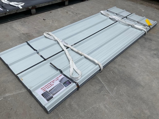 UNUSED METAL ROOF PANELS; APPROX 70 PCS; APPROX 8 FT X 3 FT