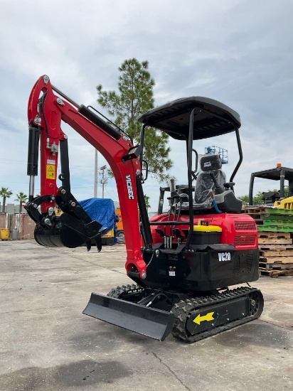 UNUSED 2026 MINI EXCAVATOR MODEL 20 ; KUBOTA DIESEL; RUBBER TRACKS, BUCKET WITH TEETH & THUMB