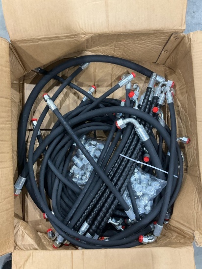 ( 1 ) BUNDLE OF HYDRAULIC HOSES FOR EXCAVATOR, FITS 1-3TON EXCAVATOR