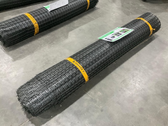 UNUSED PLASTIC MESH SAFETY FENCING ROLL; APPROX 5 FT X 164 FT L