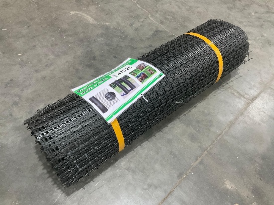 UNUSED PLASTIC MESH SAFETY FENCING ROLL; APPROX 3.3 FT X 164 FT L