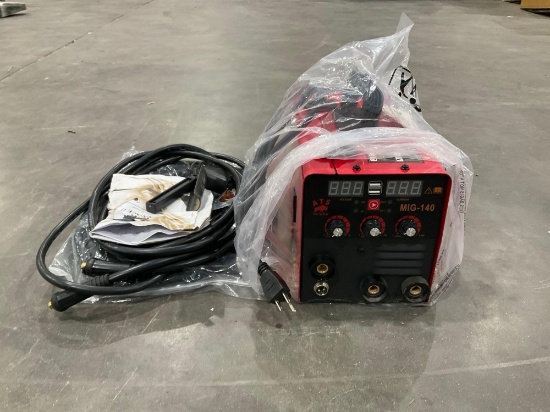 UNUSED ATS POWER GASLESS MIG/MMA/LIFT TIG MIG140 WELDING MACHINE MODEL ATS-MIG-140, MIG/ TIG 140A &