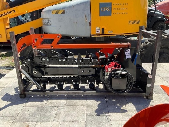 ( 1 ) UNUSED 2026GIYIMINI TRENCHER ATTACHMENT FOR MINI SKID STEER, APPROX TRENCHING DEPTH 39in