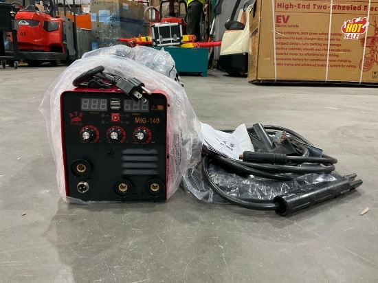 UNUSED ATS POWER GASLESS MIG/MMA/LIFT TIG MIG140 WELDING MACHINE MODEL ATS-MIG-140, MIG/ TIG 140A &