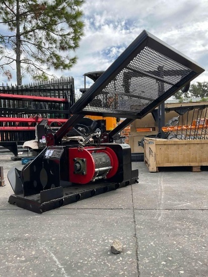 ( 1 ) UNUSED 2026LOGGING WINCH ATTACHMENT MODEL LW45 FOR SKID STEER; APPROX MAX PULLING FORCE 5620L
