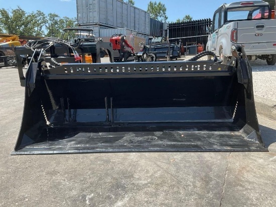 ( 1 ) UNUSED 2026 4-IN-1 BUCKET ATTACHMENT MODEL KH72 FOR SKID STEER, APPROX WORKING WIDTH 72 IN;...