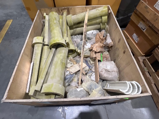 LOT OF ASSORTED INDUSTRIAL PIPE COMPONENTS AND FITTINGS