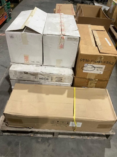 LOT OF ASSORTED INDUSTRIAL ELECTRICAL EQUIPMENT, CONVEYOR COMPONENTS & NETWORKING EQUIPMENT