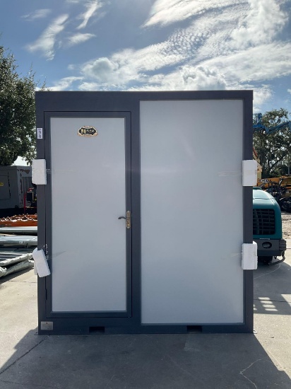 Unused Irmt Portable Bathroom With Shower, Sink, Mirror, Toilet, Toilet Paper Holder, Lights,Wind...