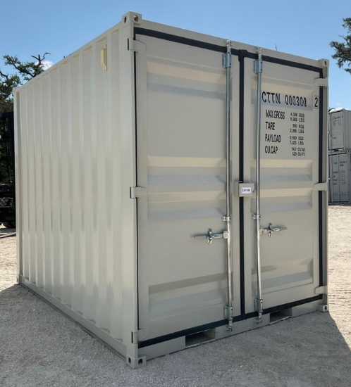 2026 10FT MULTI-USE CONTAINER W/ SIDE DOOR & WINDOW, FORK POCKETS, APPROX 121in L x 73in W x 79in T