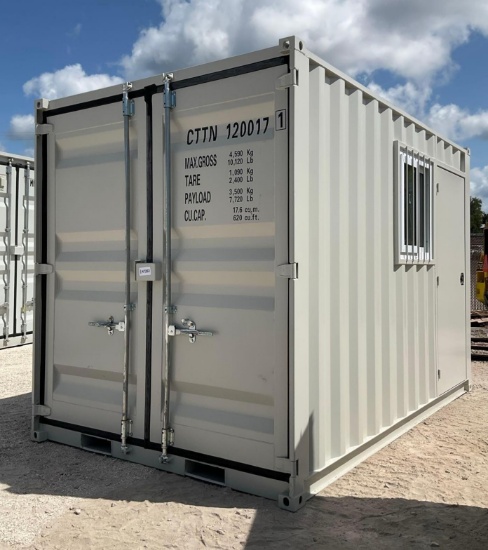 2026 12FT MULTI-USE CONTAINER W/ SIDE DOOR & WINDOW, FORK POCKETS