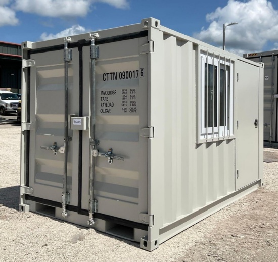 2026 9FT MULTI-USE CONTAINER W/ SIDE DOOR & WINDOW, FORK POCKETS, APPROX108in L x 66in W x 69in T