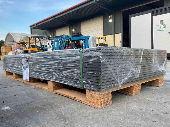 UNUSED PALLET OF IRANCH GROUND PROTECTION MATS MODEL IRGPM, APPROX 4FT W X 8FT L, APPROX 15 MATS,