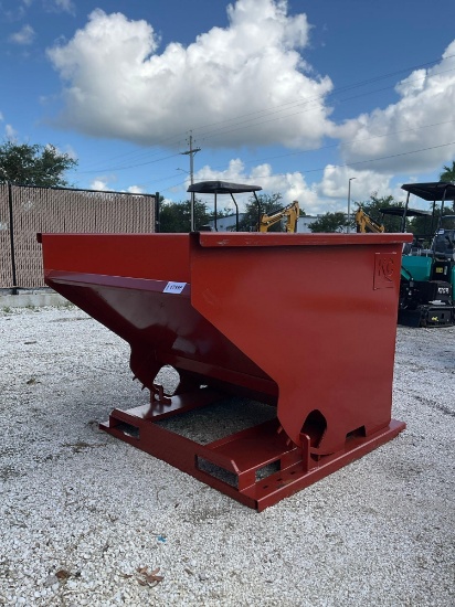 KIT CONTAINERS 2 YARD SKID STEER SELF DUMPING TRASH HOPPER MODEL 2YFT-SDH;FORK POCKETS