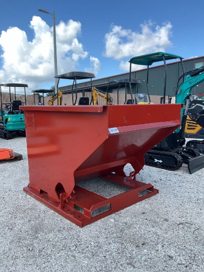 KIT CONTAINERS 2 YARD SKID STEER SELF DUMPING TRASH HOPPER MODEL 2YFT-SDH;FORK POCKETS